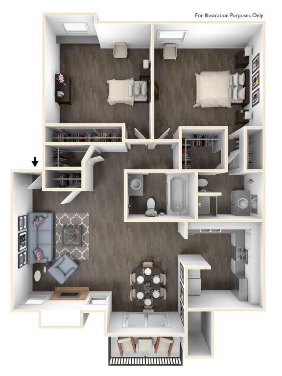 Floor Plans of Barrington Hills Apartments in Peachtree Corners, GA